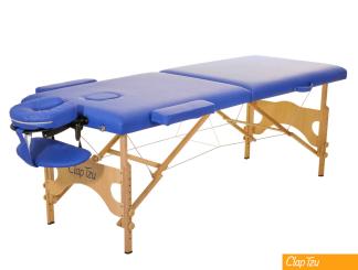 ClapTzu - Mobile Massageliege / Behandlungsliege Economy Comfort Set mit Zubehör marina (blau)