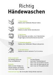 Plakat - Motiv 01 - Richtig Händewaschen weiss | A4