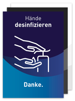 Plakat - Motiv 03 - Hände desinfizieren 