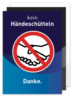 Plakat - Motiv 05 - Kein Händeschütteln 