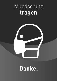 Plakat - Motiv 04 - Mundschutz tragen schwarz | A4