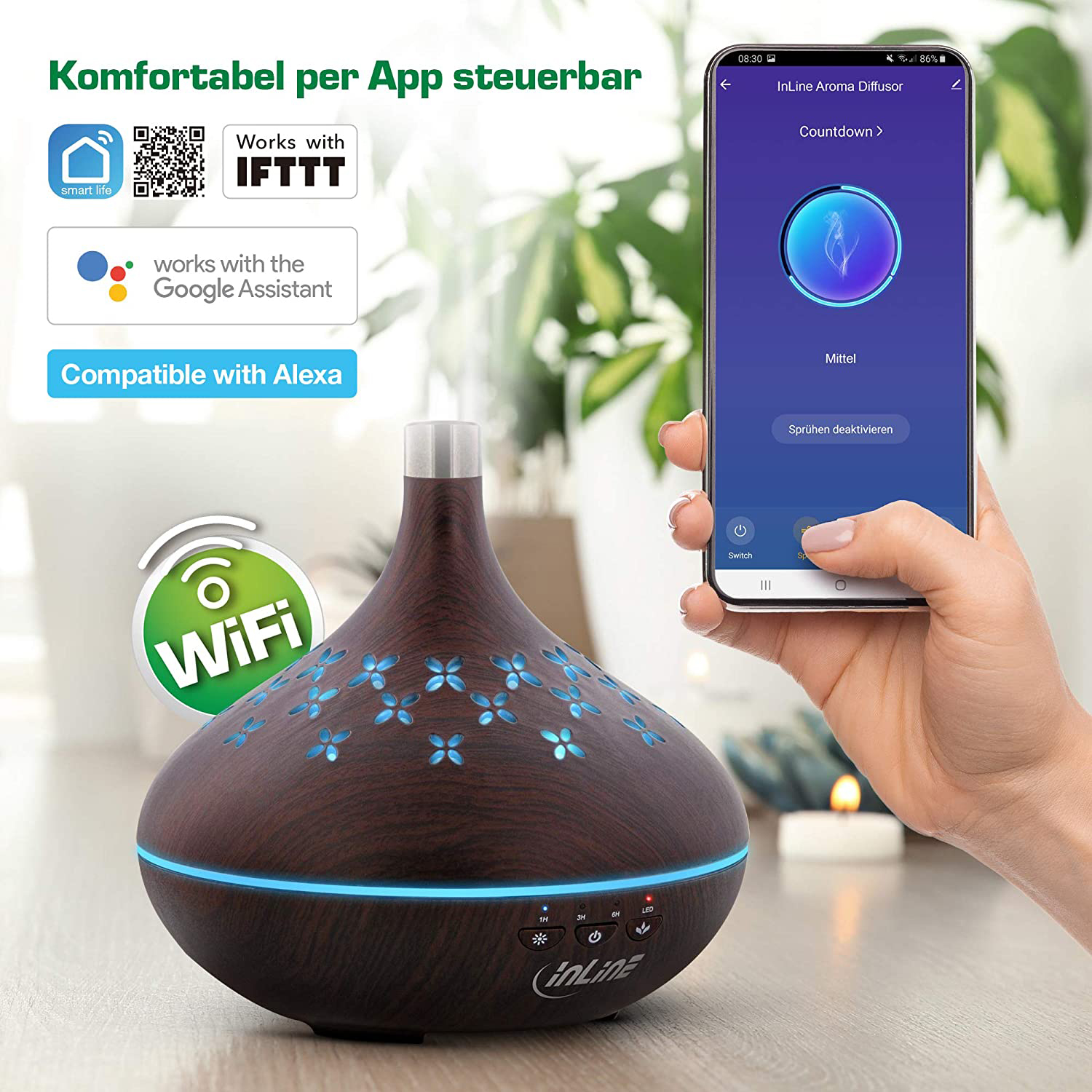 InLine® SmartHome Ultraschall Aroma Diffuser